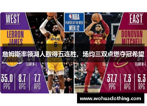 詹姆斯率领湖人取得五连胜，场均三双点燃夺冠希望